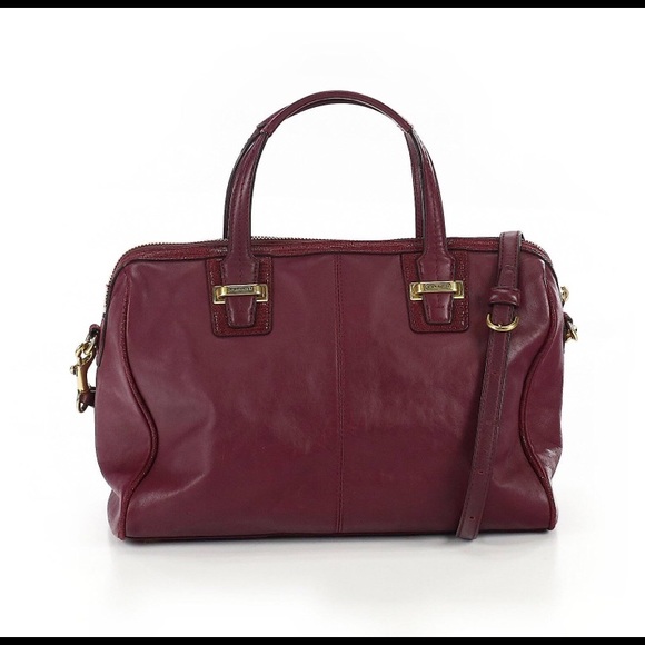 Coach leather Bordeaux bag - Picture 2 of 8